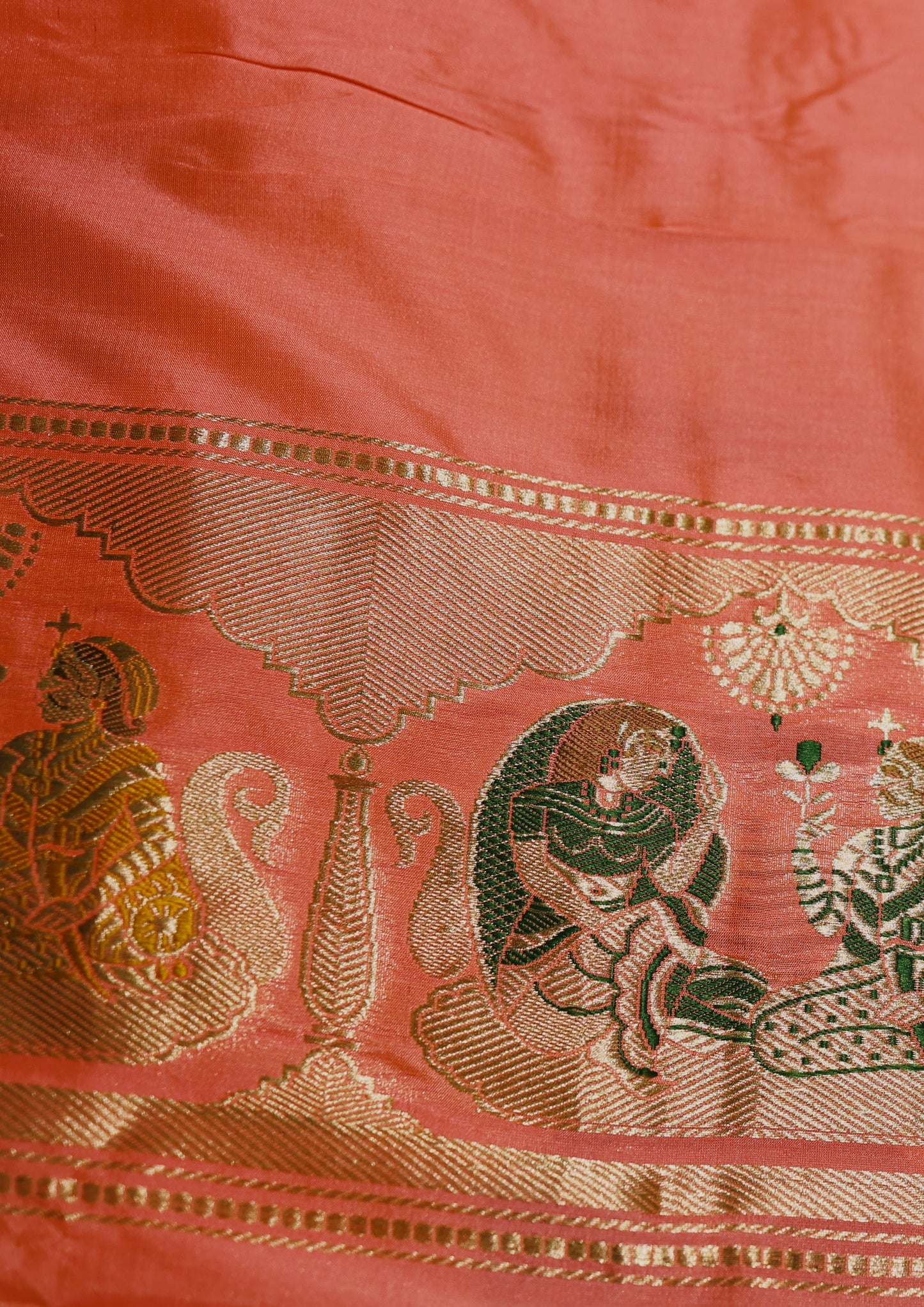 Pink Handwoven Kadwa Katan Pure Silk Saree
