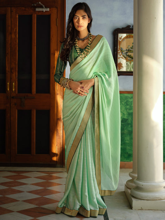 Green Art Silk Woven Style Saree