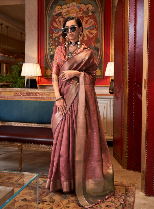 Maroon Knoorie Moss chiffon Seasons saree
