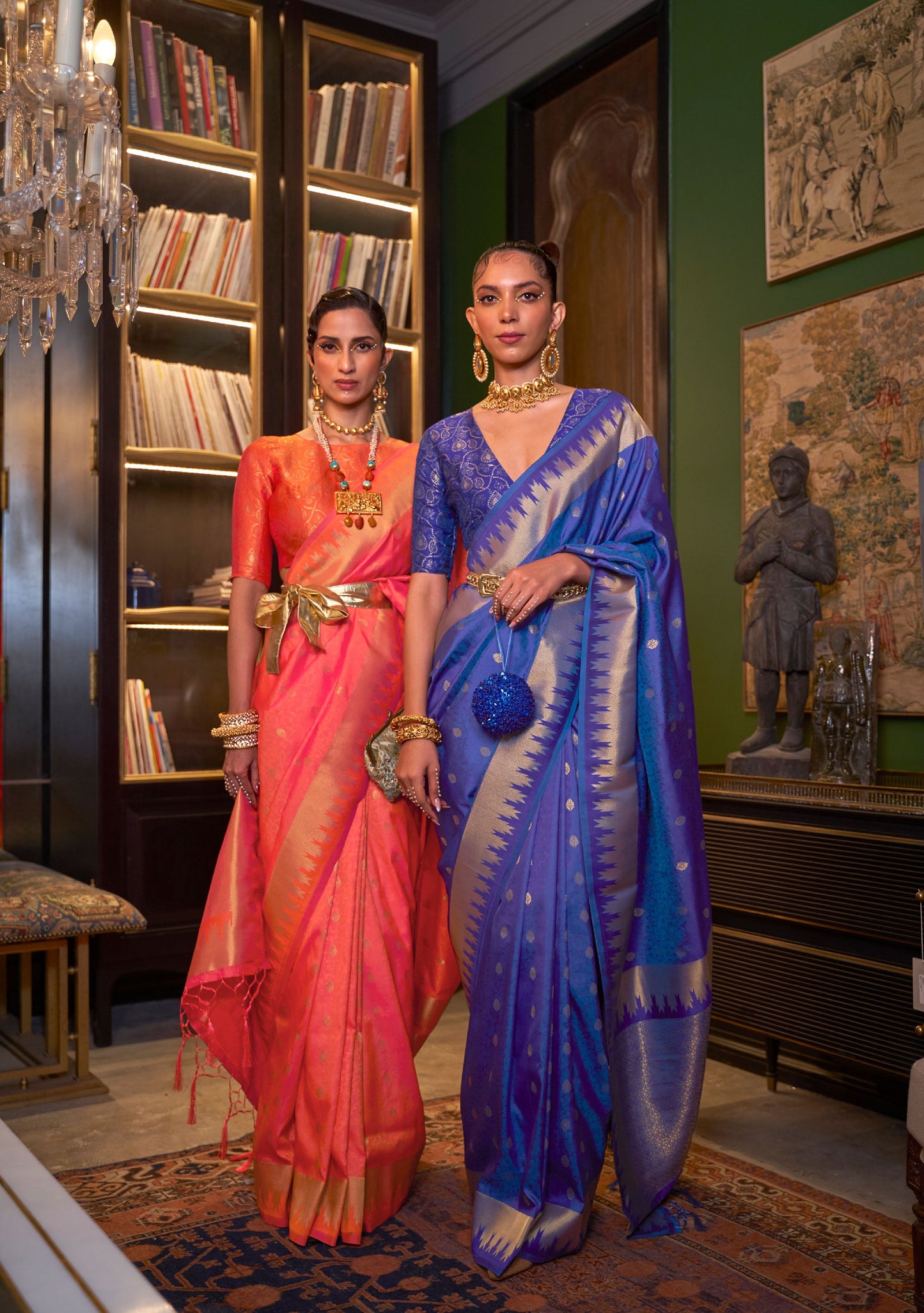 Orange Karissa Silk Handloom Saree