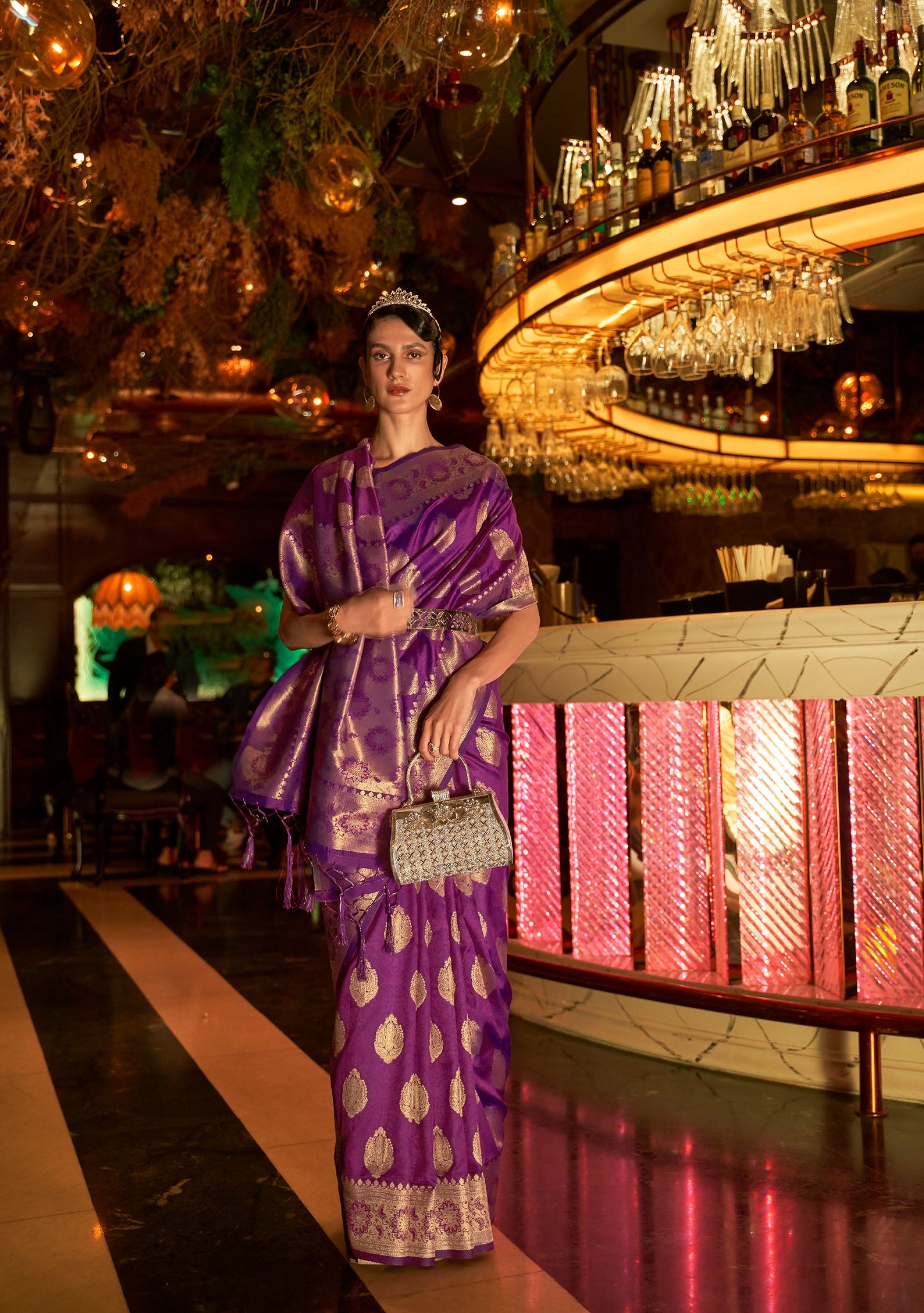 Purple Kihaarika Silk Handloom Saree
