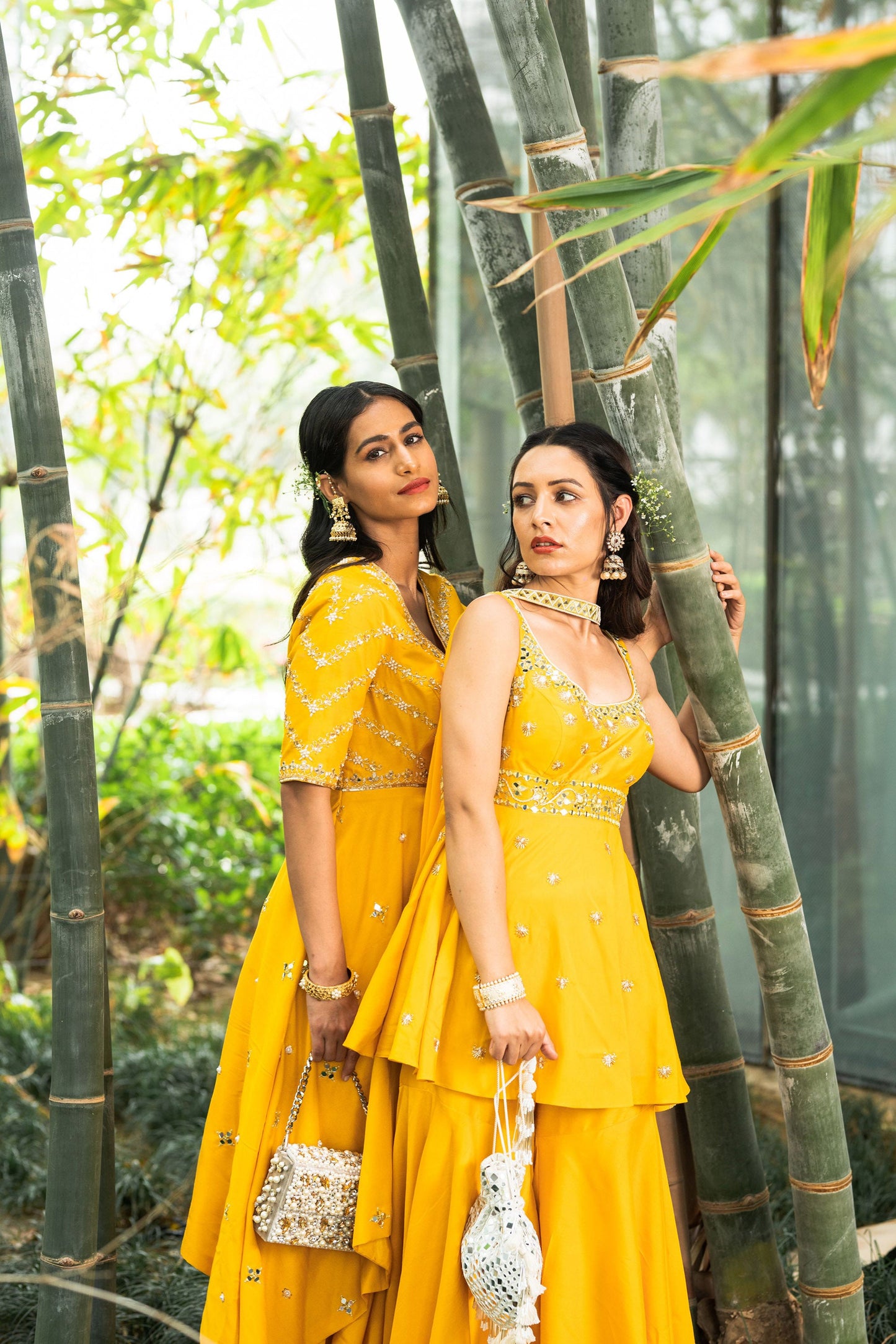Yellow Aabira sharara set