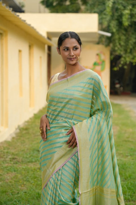 Mint Katan Pure Silk Saree