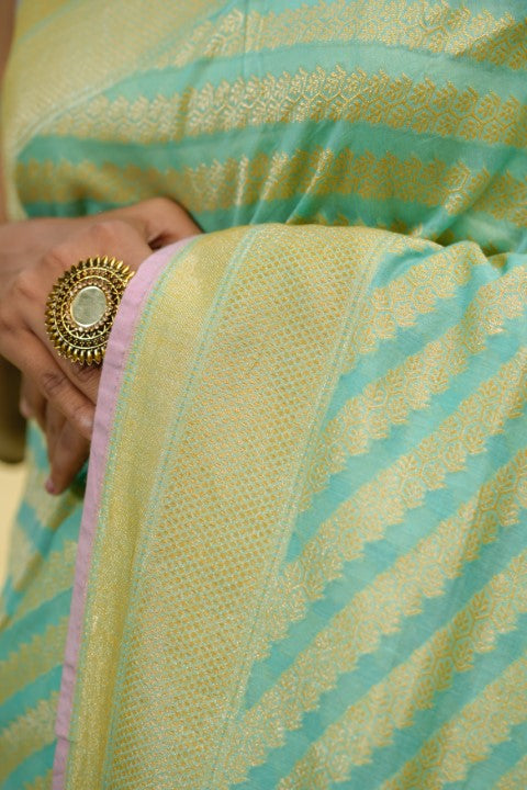 Mint Katan Pure Silk Saree