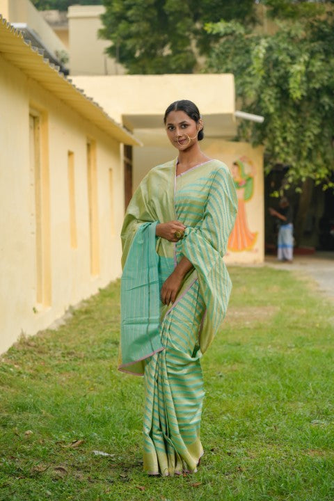 Mint Katan Pure Silk Saree