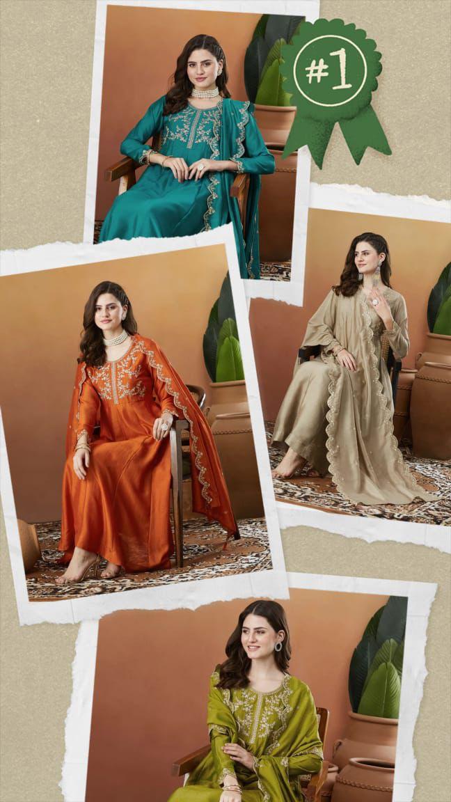 Women Silk Embroidered Kurta Set
