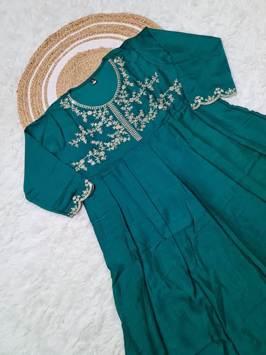 Women Silk Embroidered Kurta Set