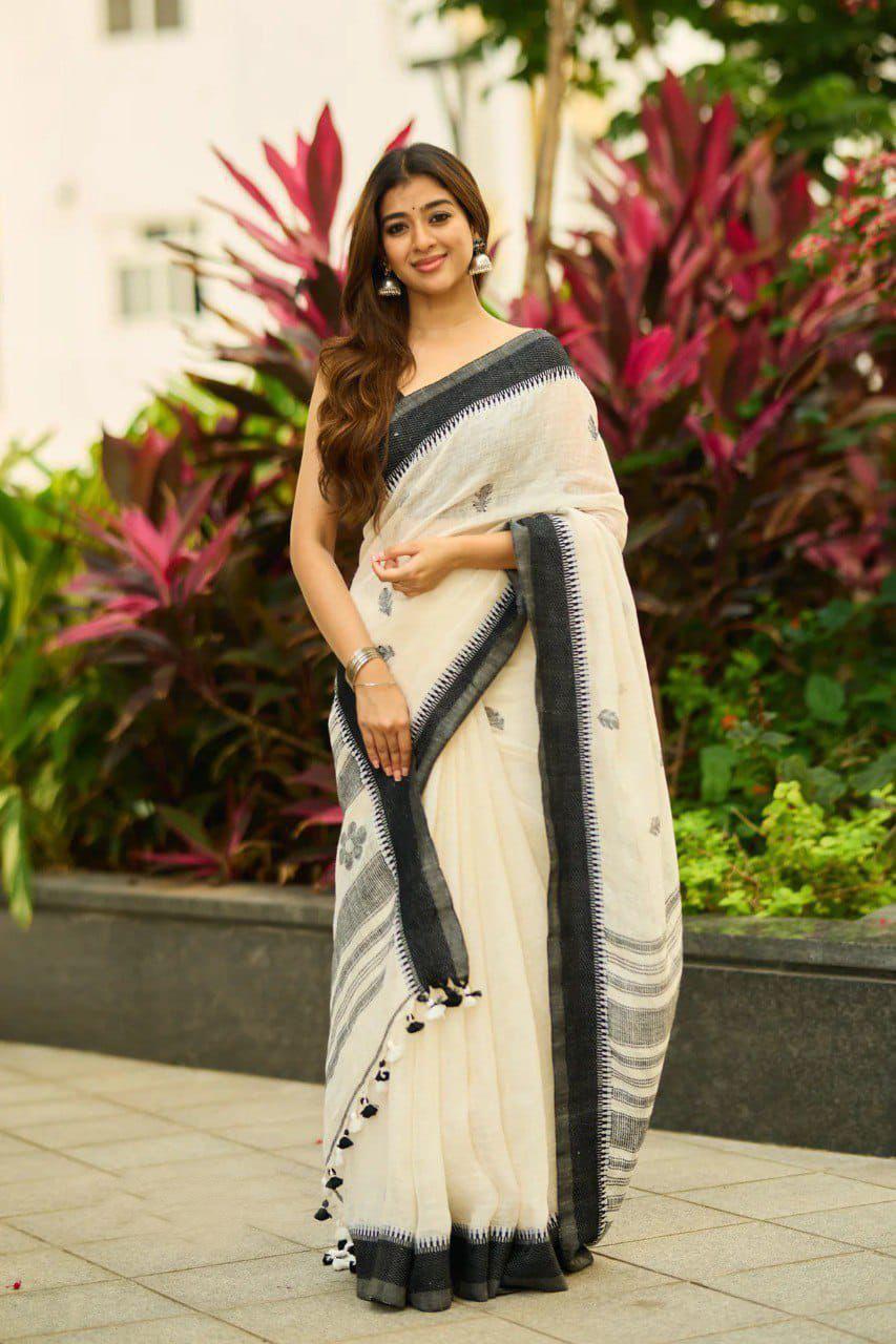 Jacquard Border Cotton Saree