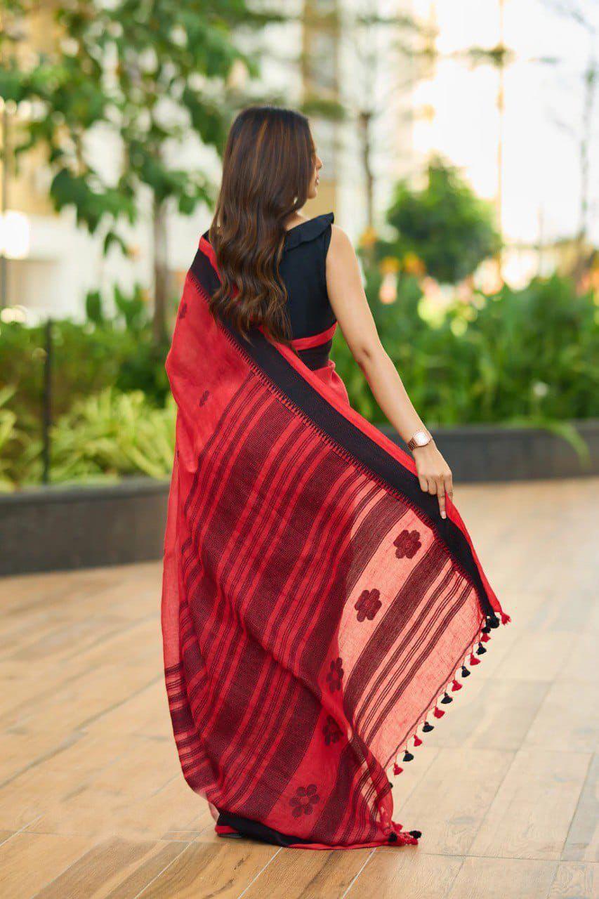 Jacquard Border Cotton Saree