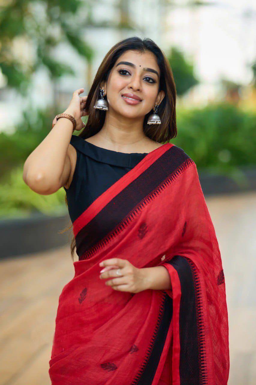Jacquard Border Cotton Saree