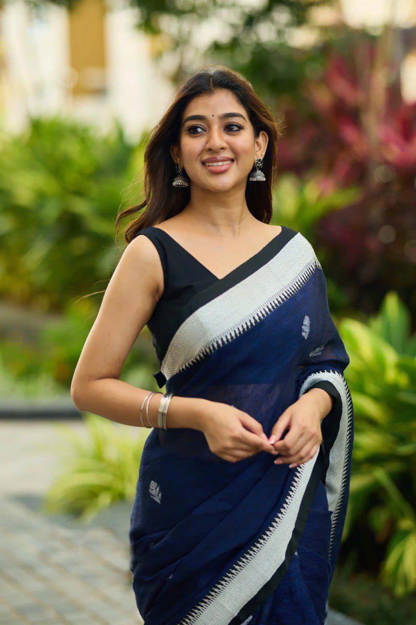 Jacquard Border Cotton Saree