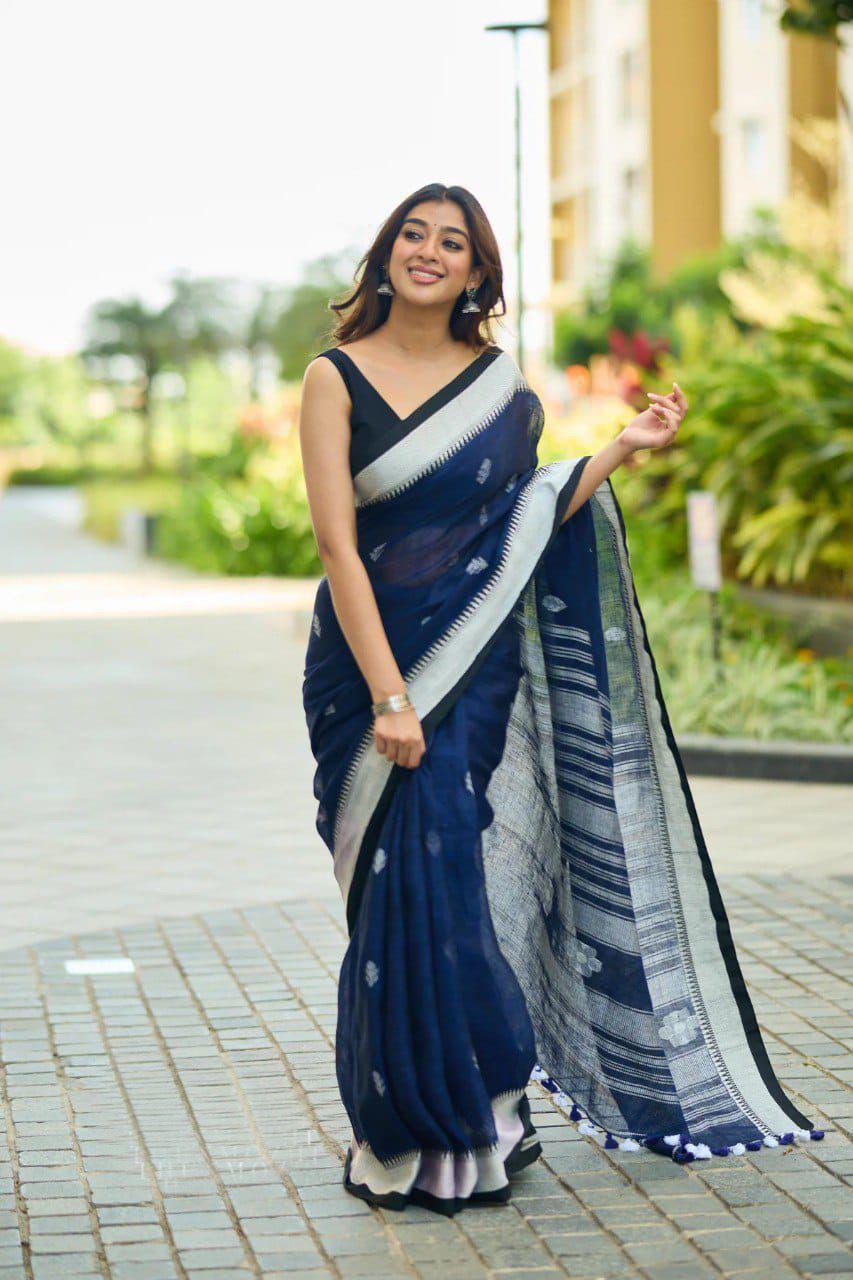 Jacquard Border Cotton Saree