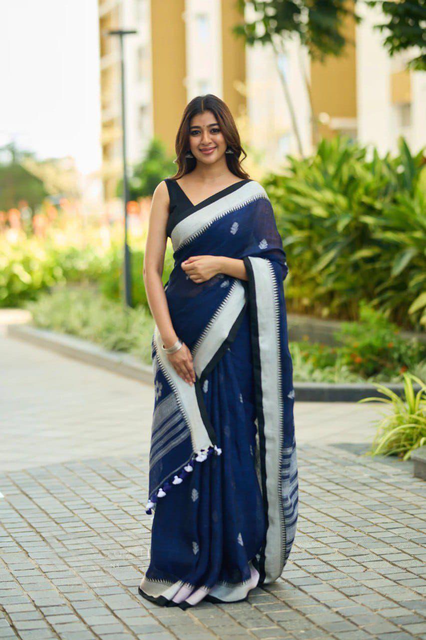 Jacquard Border Cotton Saree