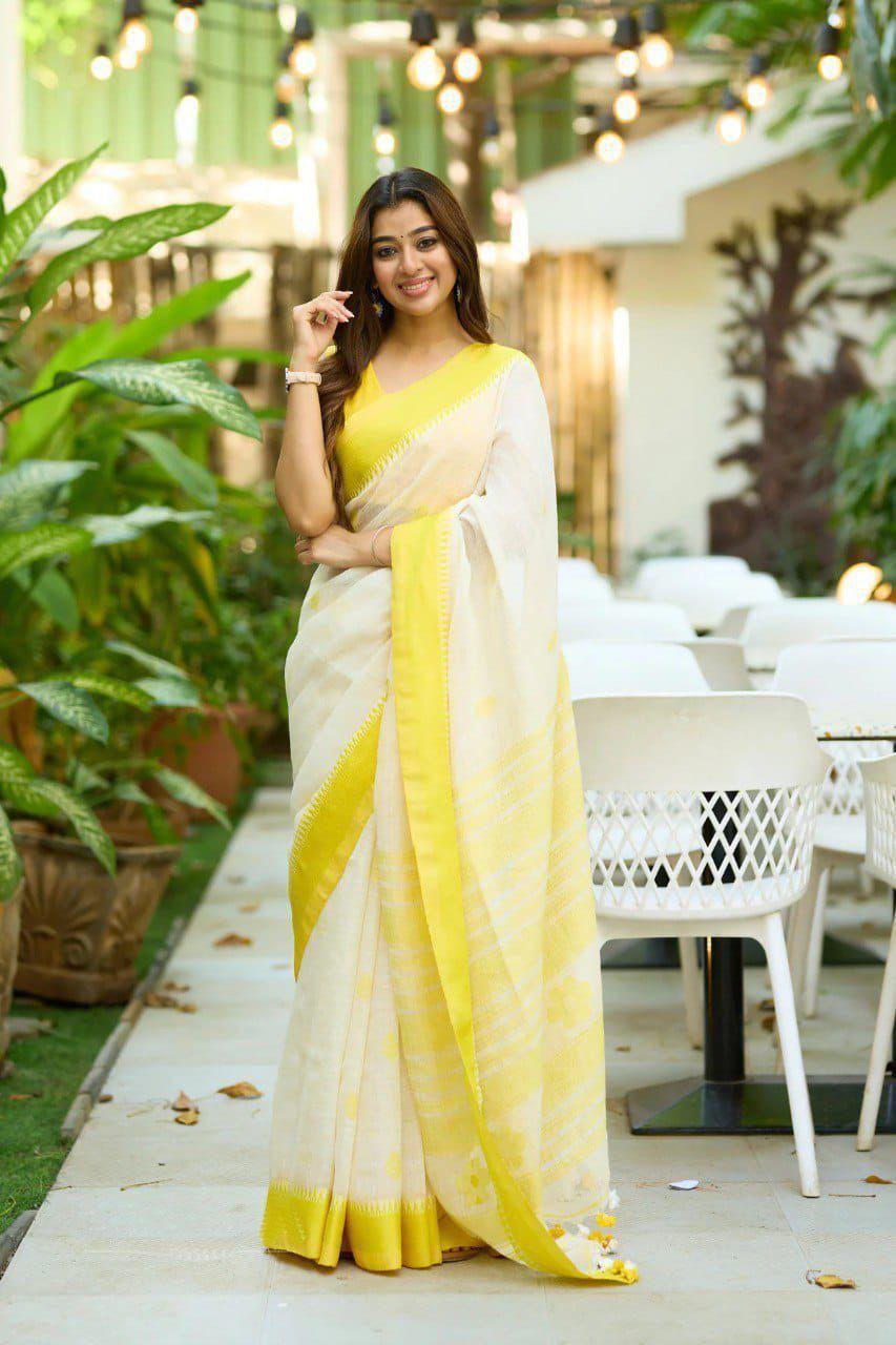 Jacquard Border Cotton Saree