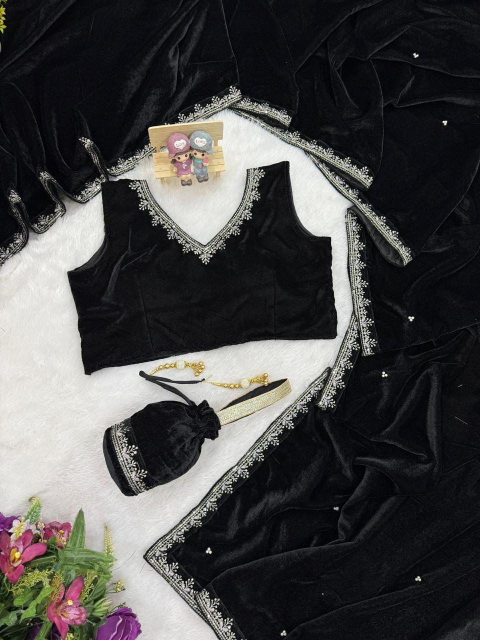 Velvet Wedding Season Saree