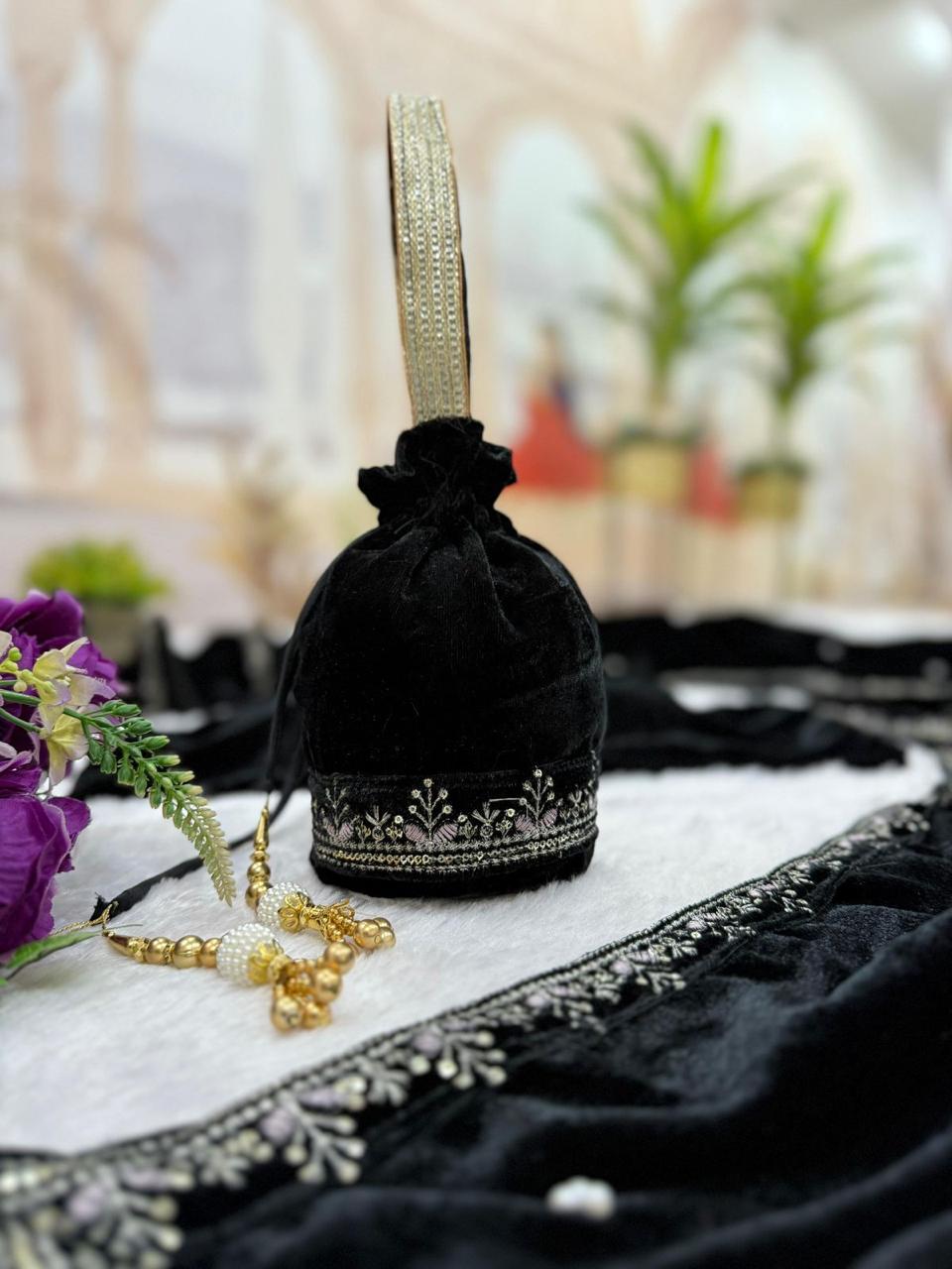 Velvet Wedding Season Saree