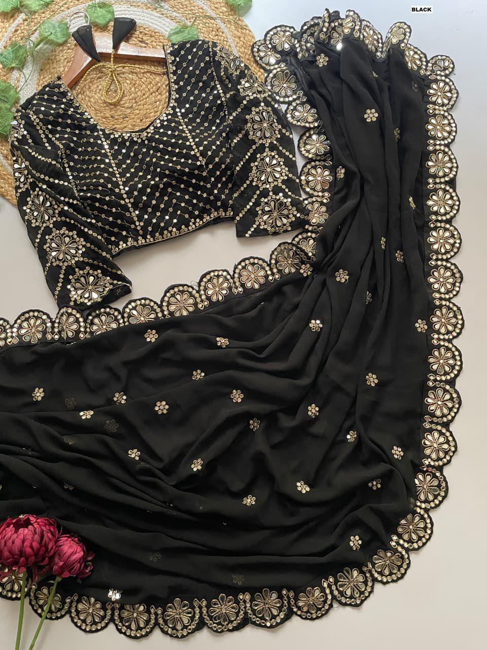 Heavy quality Faux Georgette saree