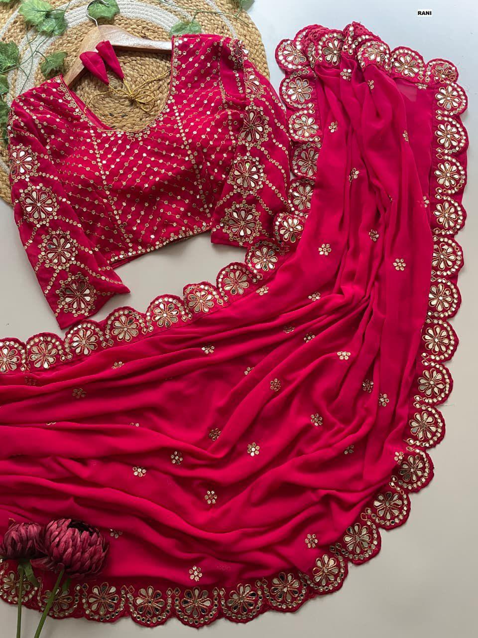 Heavy quality Faux Georgette saree