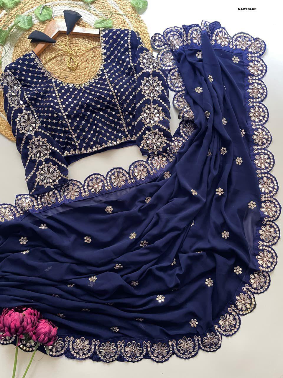 Heavy quality Faux Georgette saree