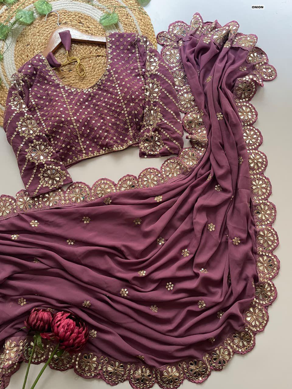 Heavy quality Faux Georgette saree