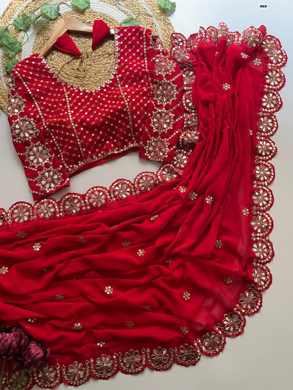 Heavy quality Faux Georgette saree