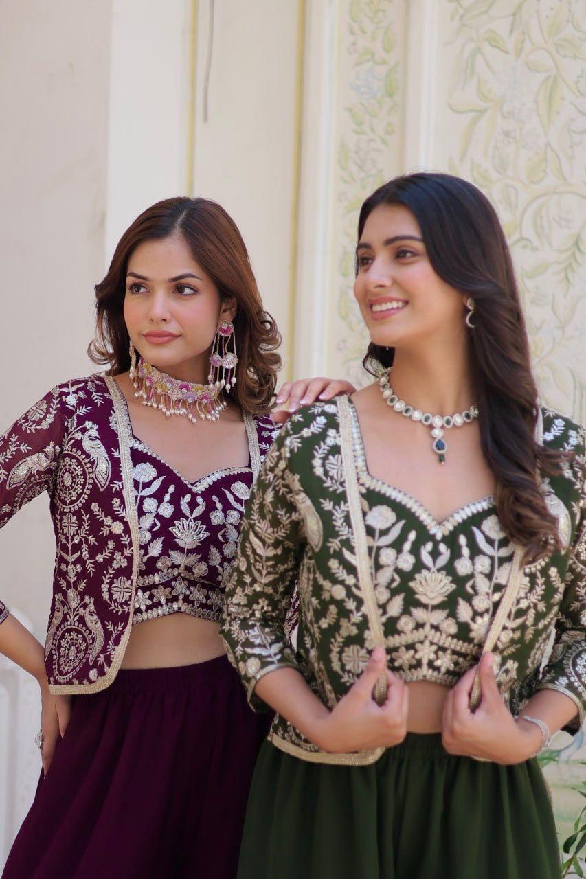 Palazzo with choli and koti