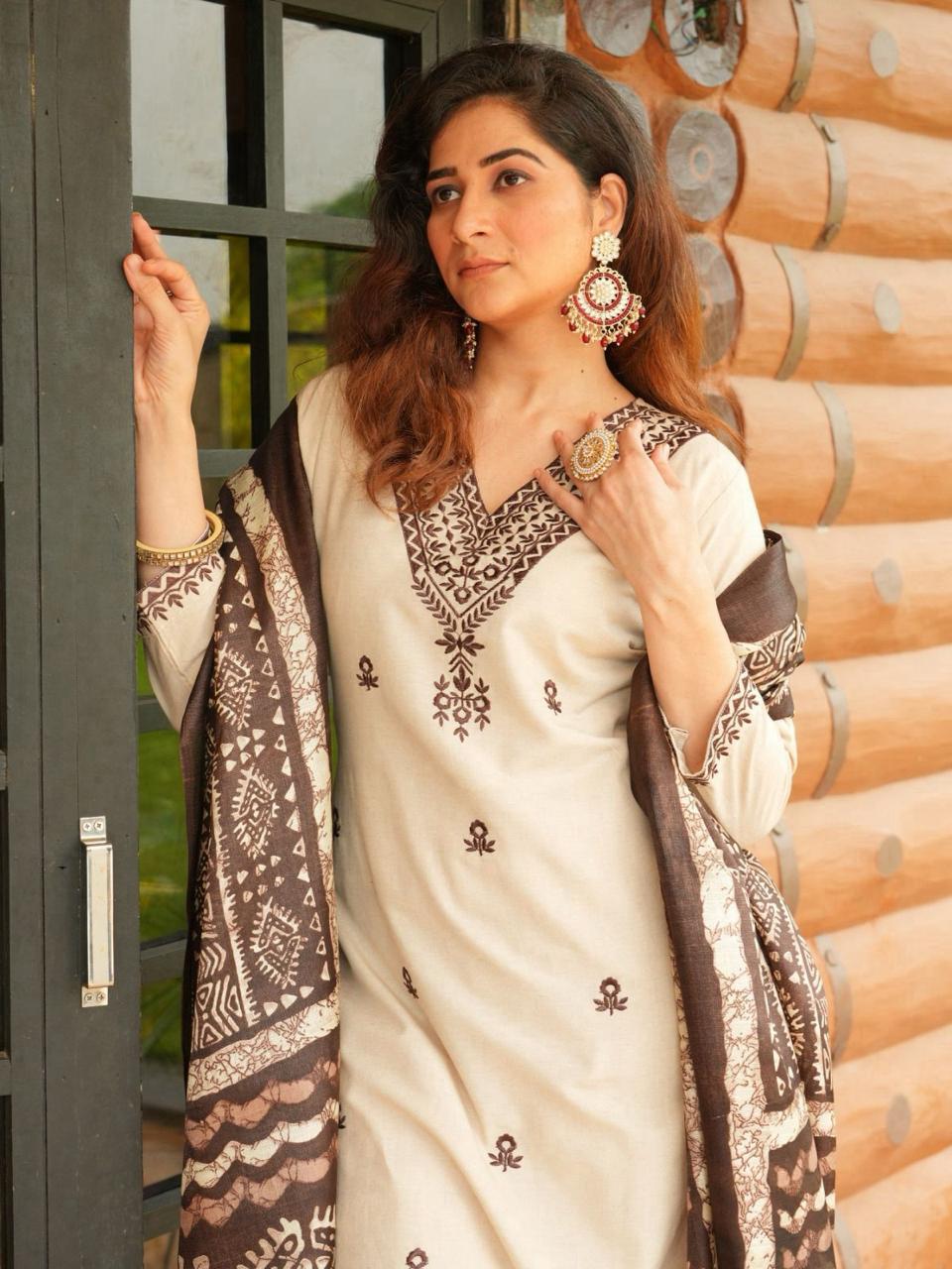 New Designers Kurti Pant Dupatta Set