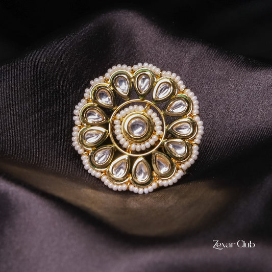 14K Gold Plated Royal Maharani Adjustable Ring