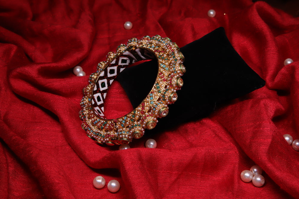 Statement Navratna Bangle - Single Piece