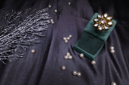 Kundan Adjustable Ring