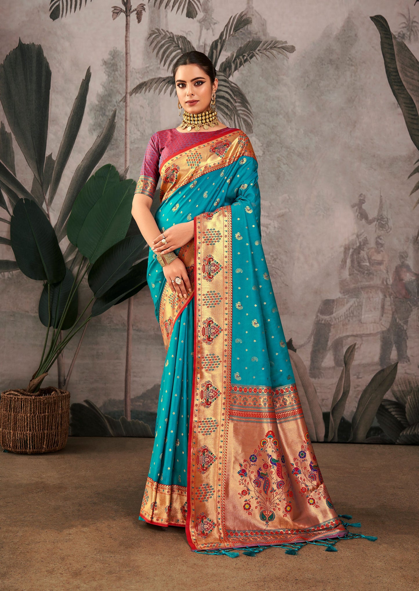 Isha Rama Paithani Silk Zari woven Saree