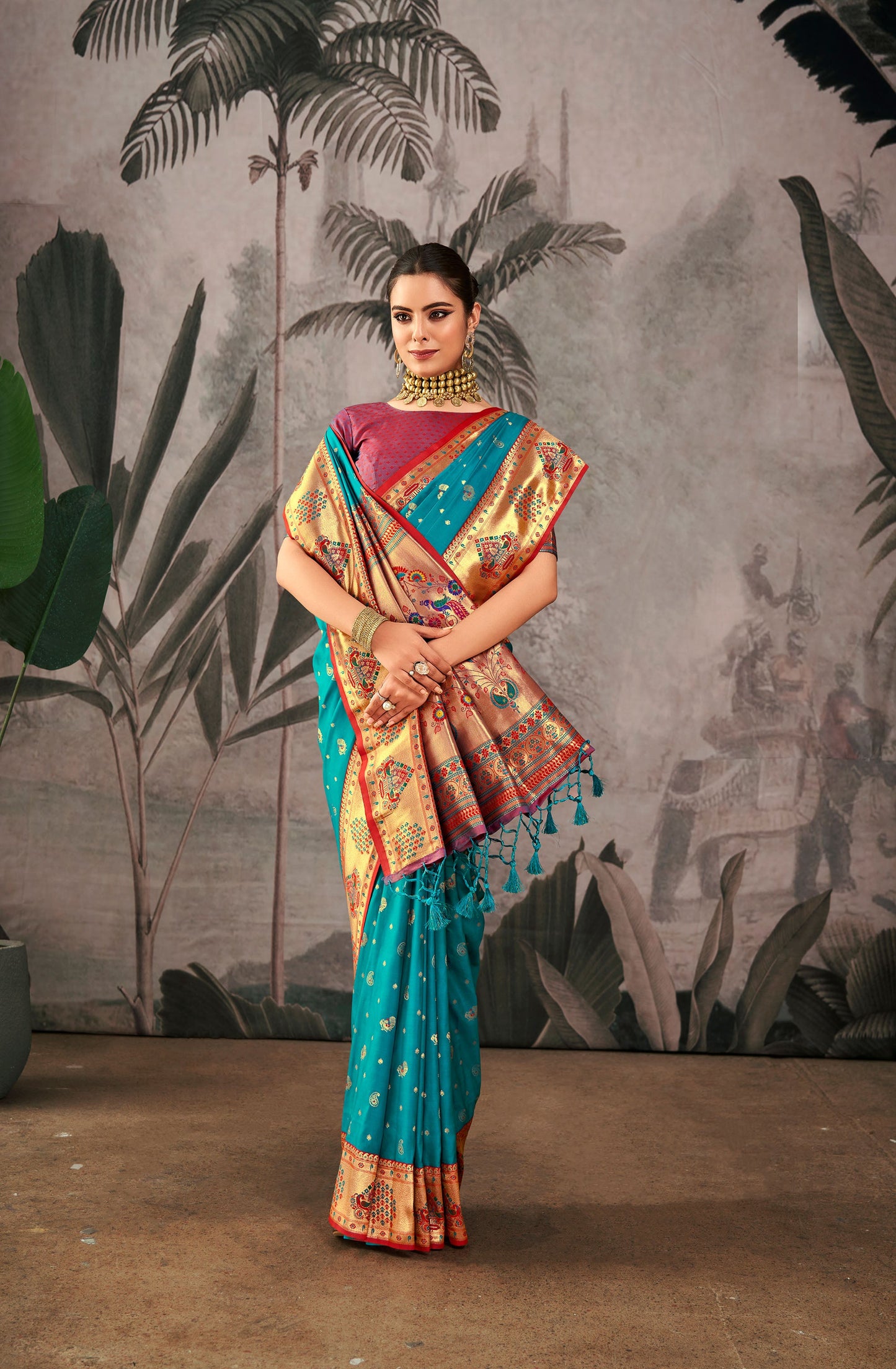 Isha Rama Paithani Silk Zari woven Saree