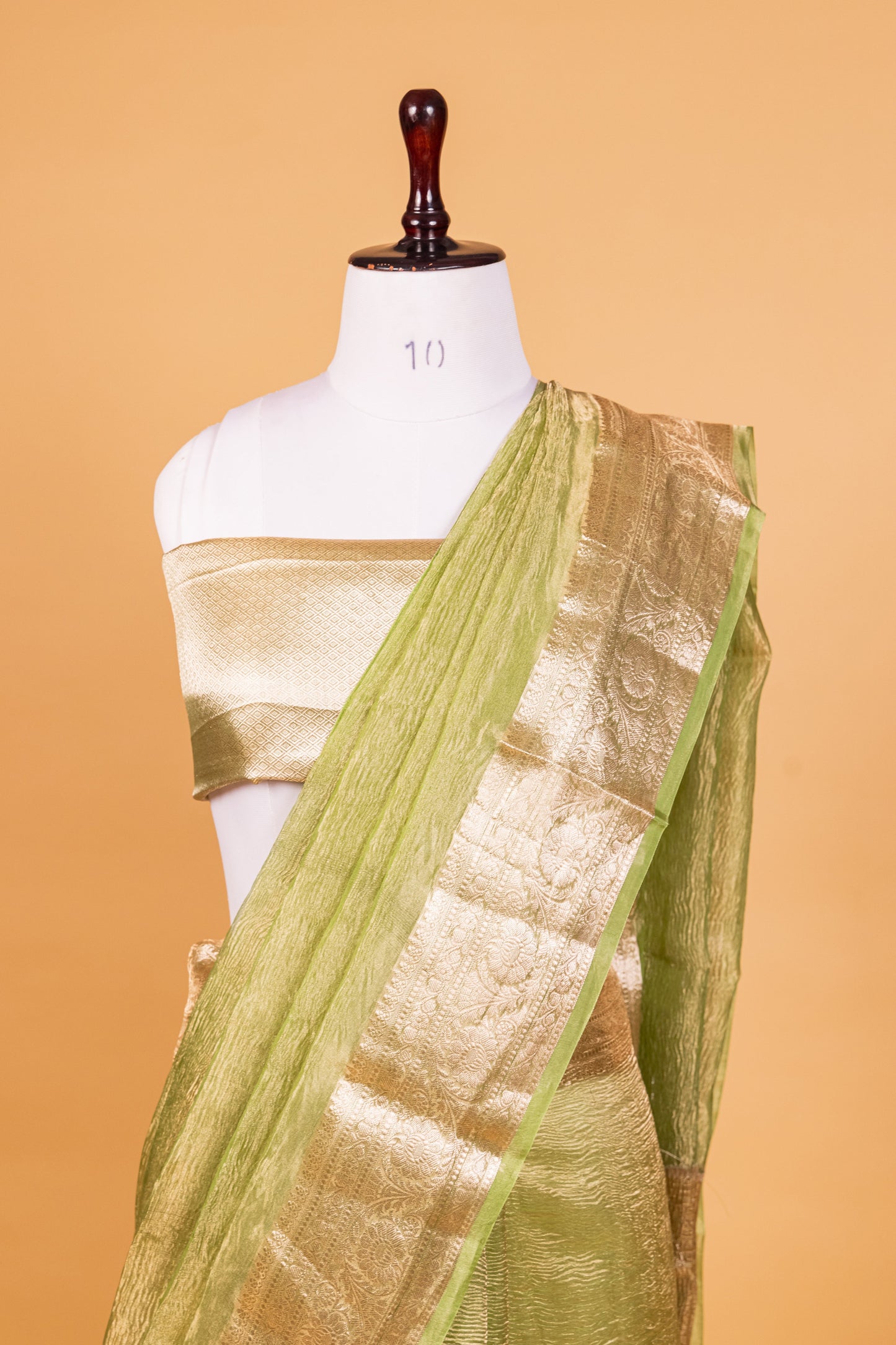 Turquise Blue Tissue Pure Silk Dyed Saree