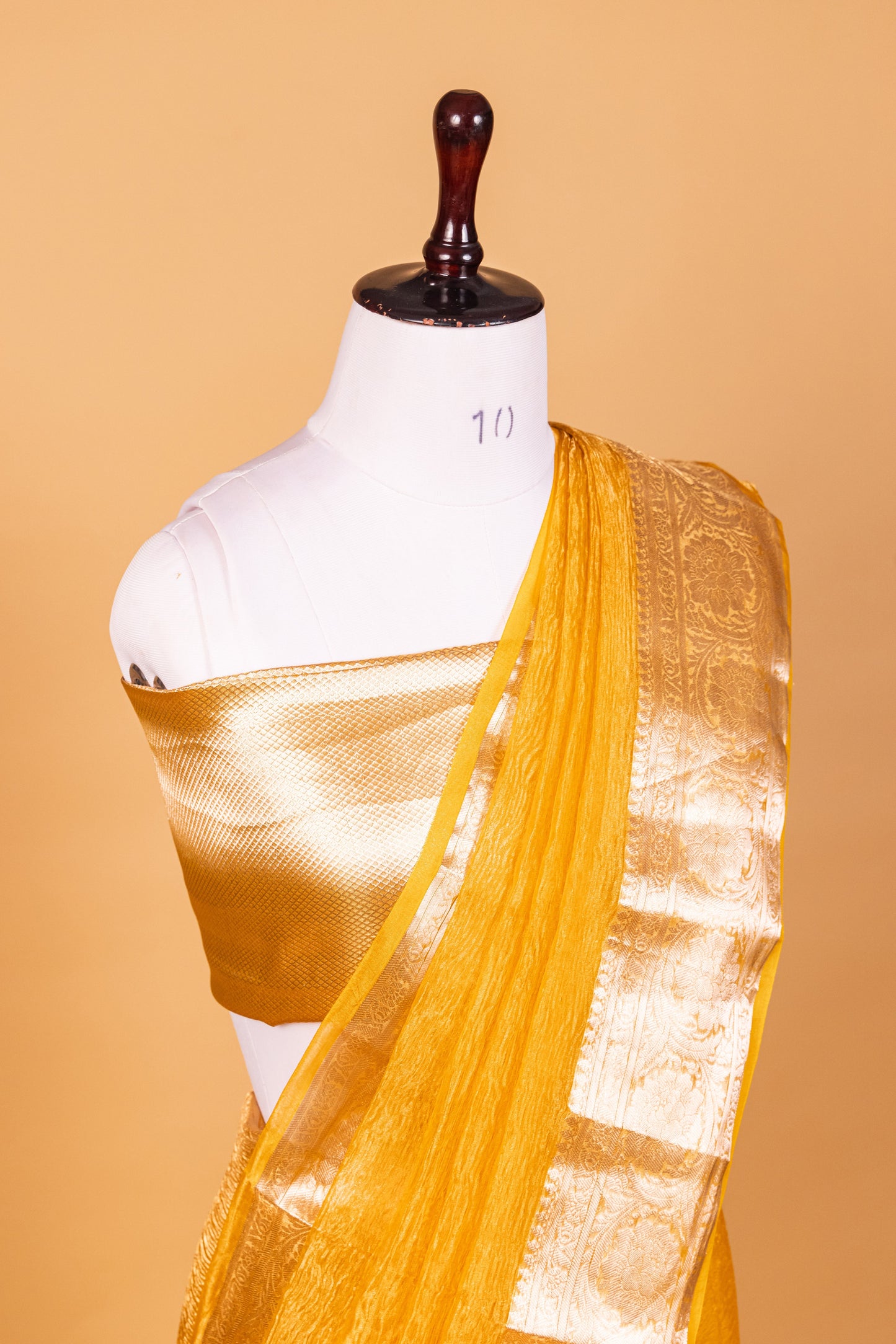 Yellow Tissue Pure Silk Dyed Saree