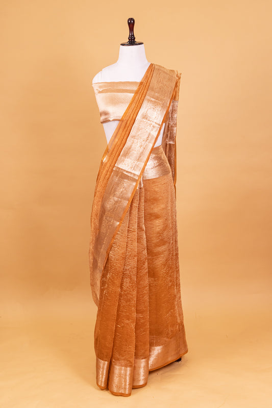 Gold Tissue Pure Silk Dyed Saree