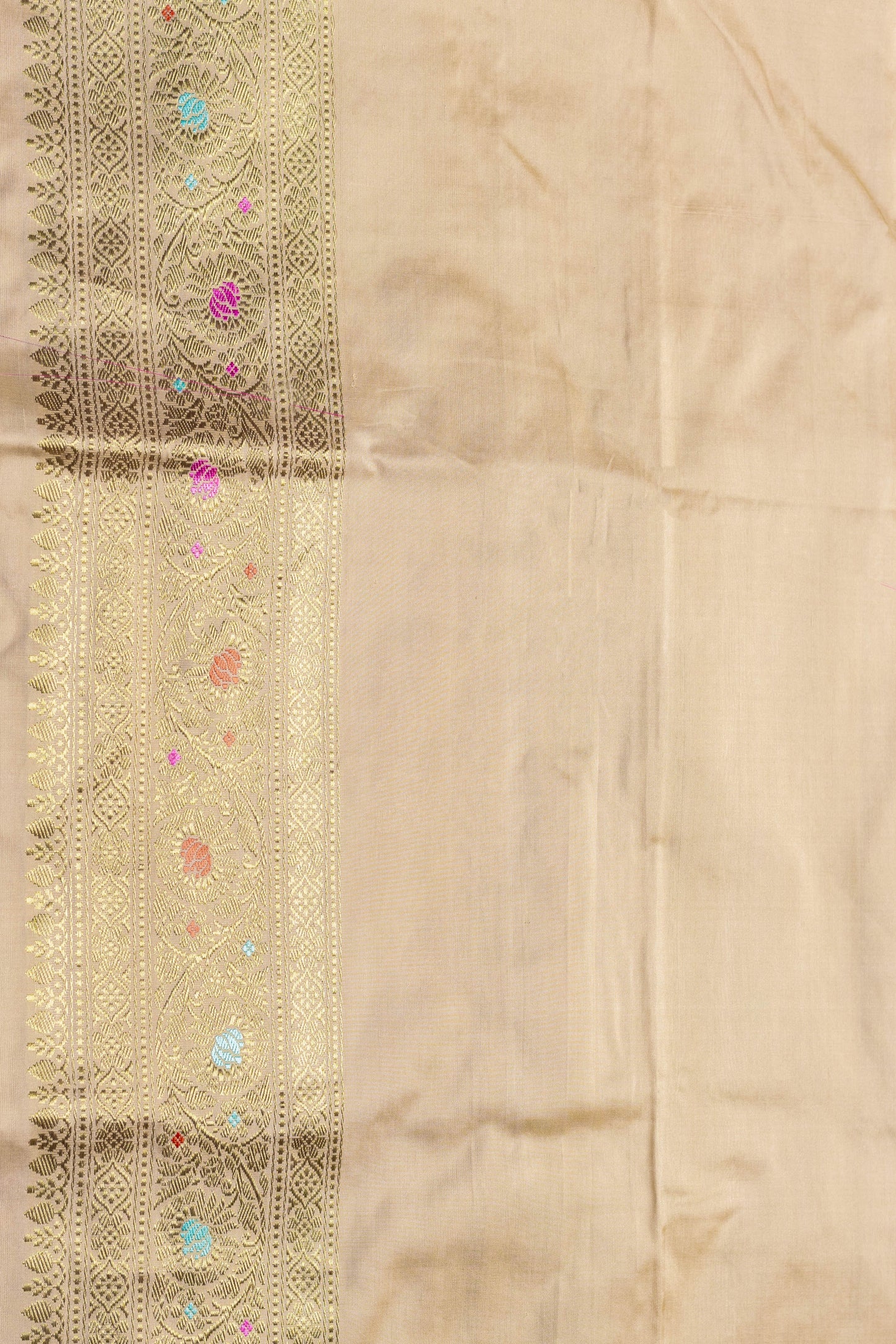 Gold Handwoven Kadwa Katan Silk Saree
