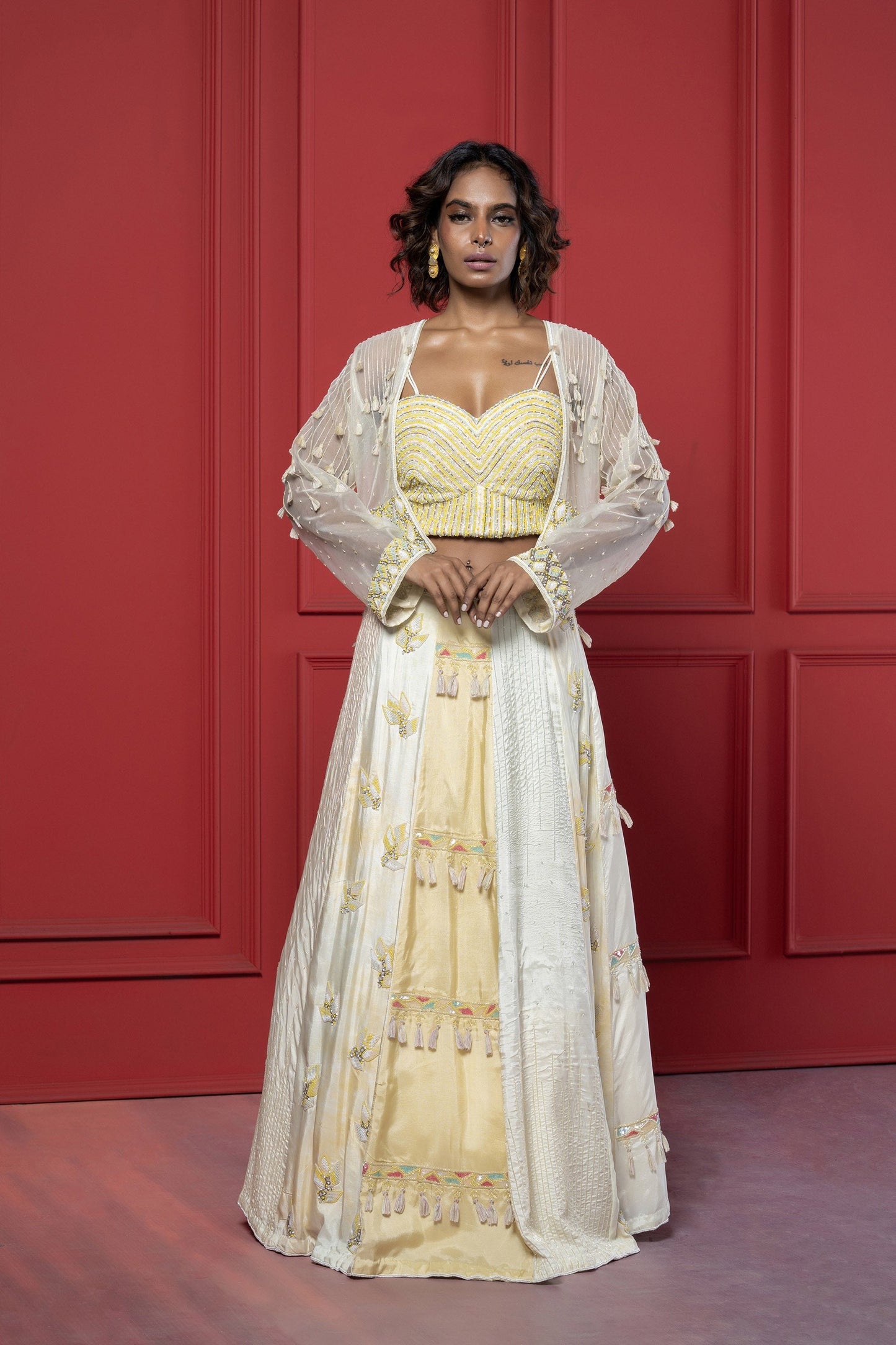 Heavy Multi-coloured Upada silk Lehenga