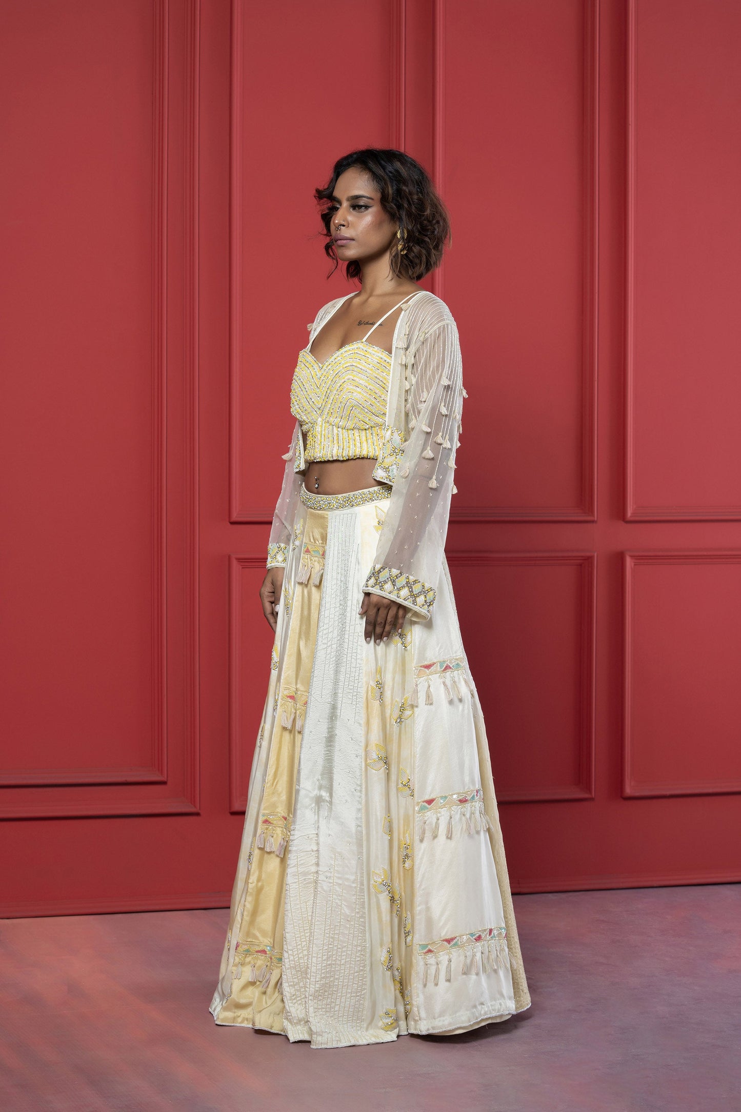 Heavy Multi-coloured Upada silk Lehenga
