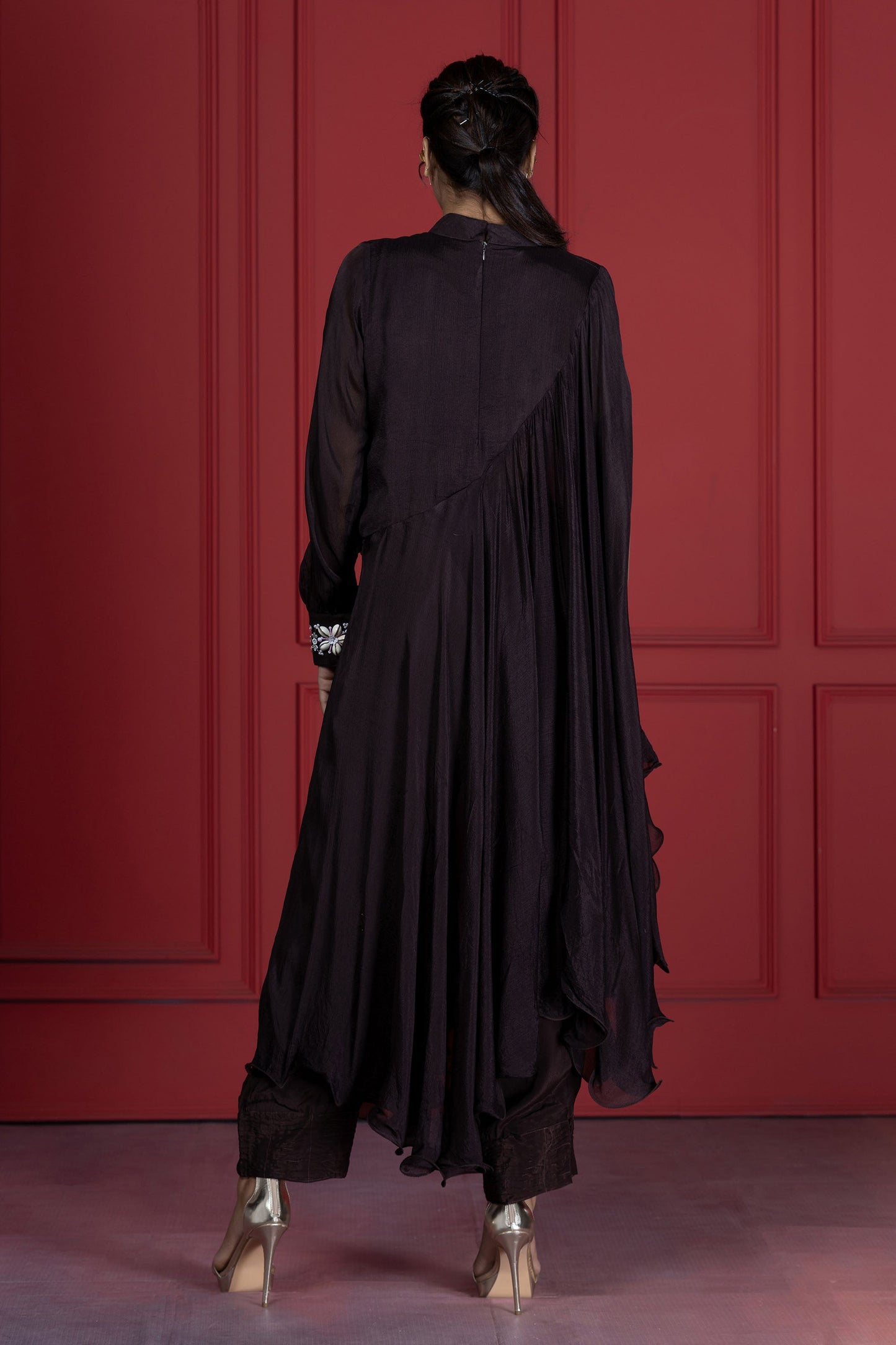 Brown Mirror Kaftaan Dress