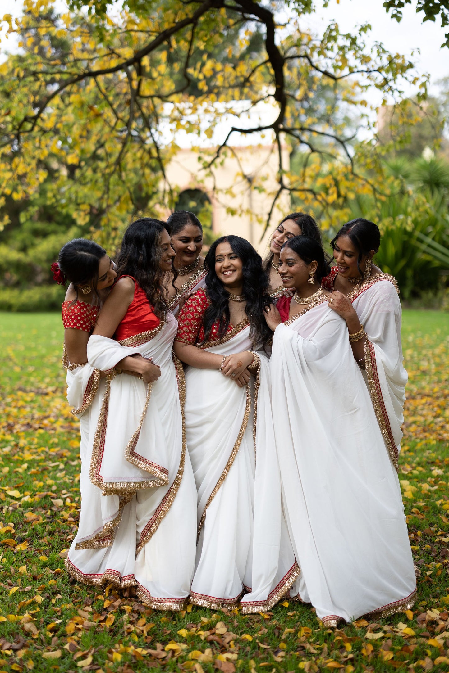 Ivory Machine Embroidered Georgette Saree