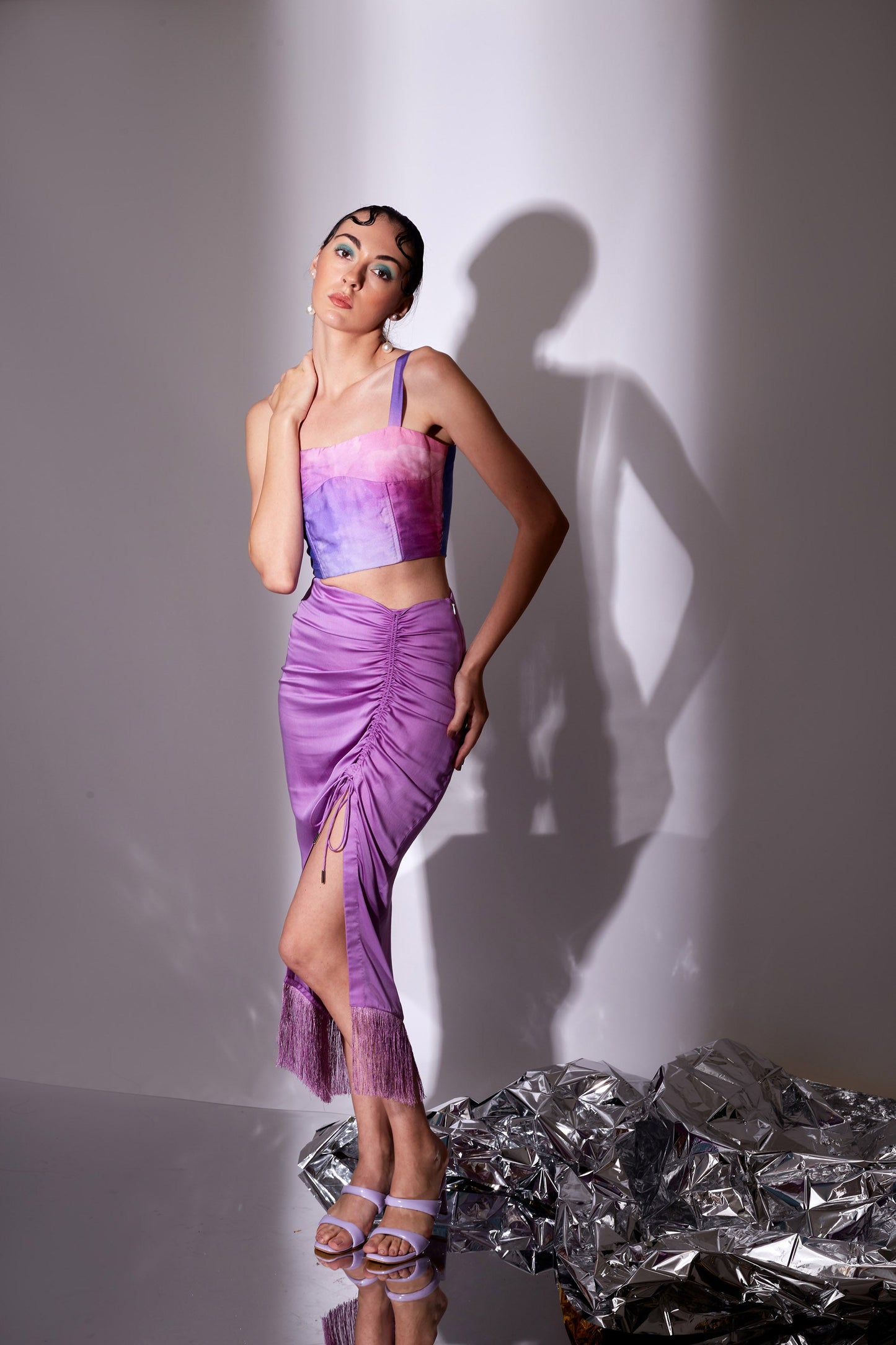 Plum Set Purple, Multi color Party wear