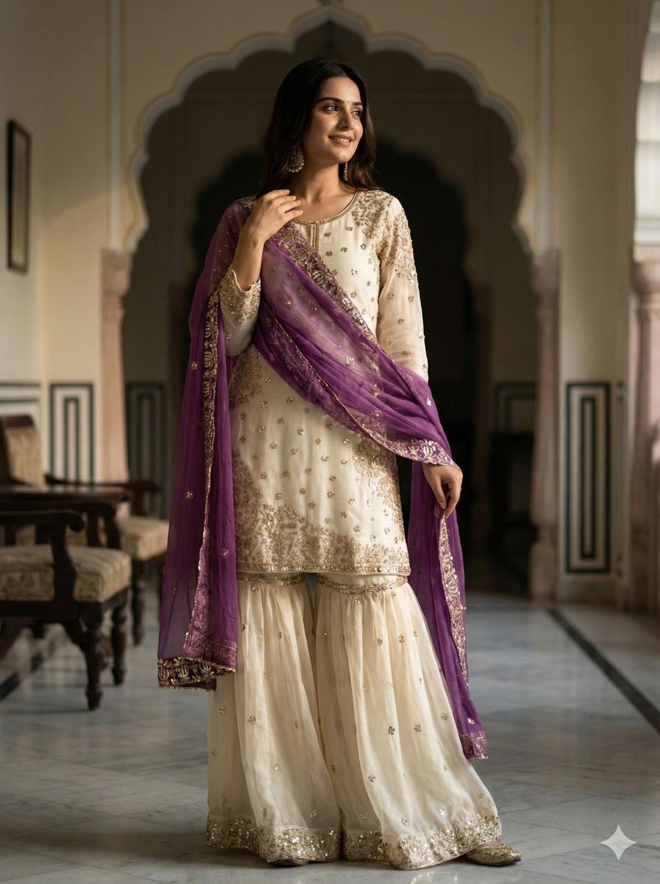 Fendy Silk Gharara Set