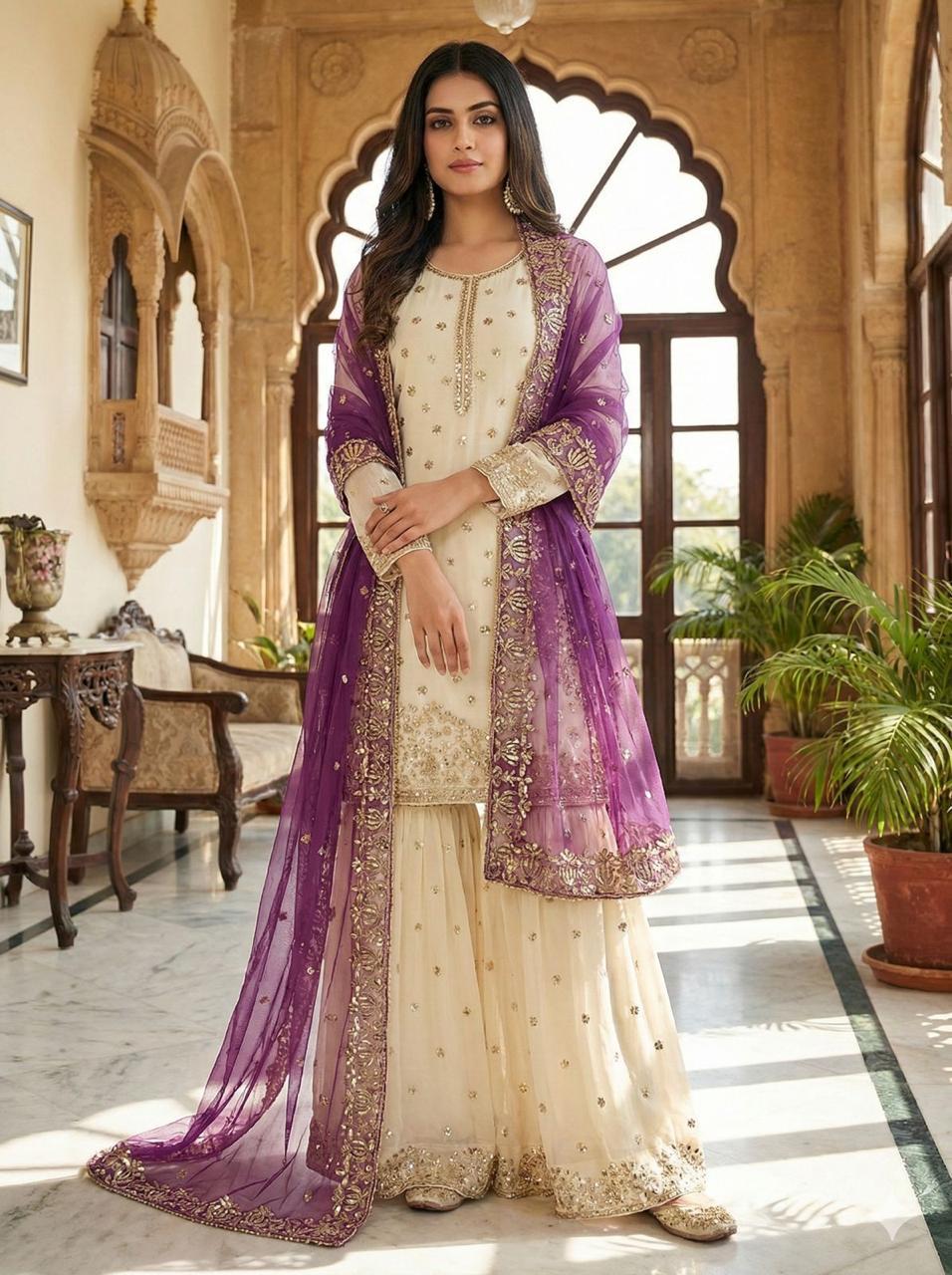 Fendy Silk Gharara Set