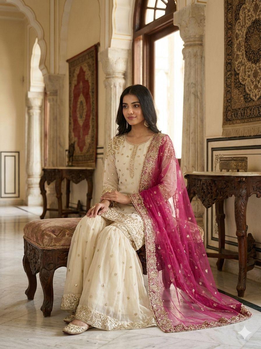 Fendy Silk Gharara Set