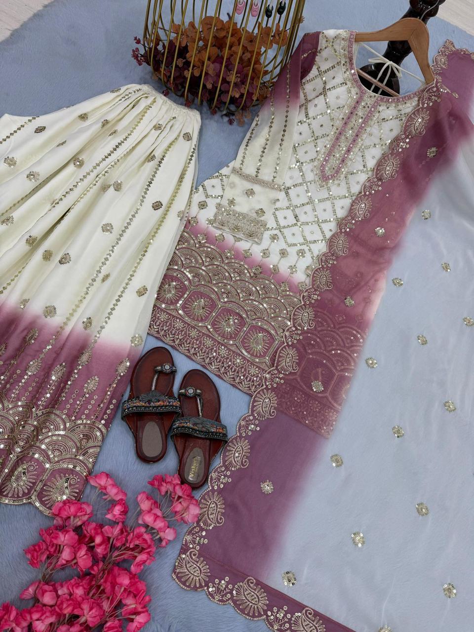 Designer Georgette Palazzo Set