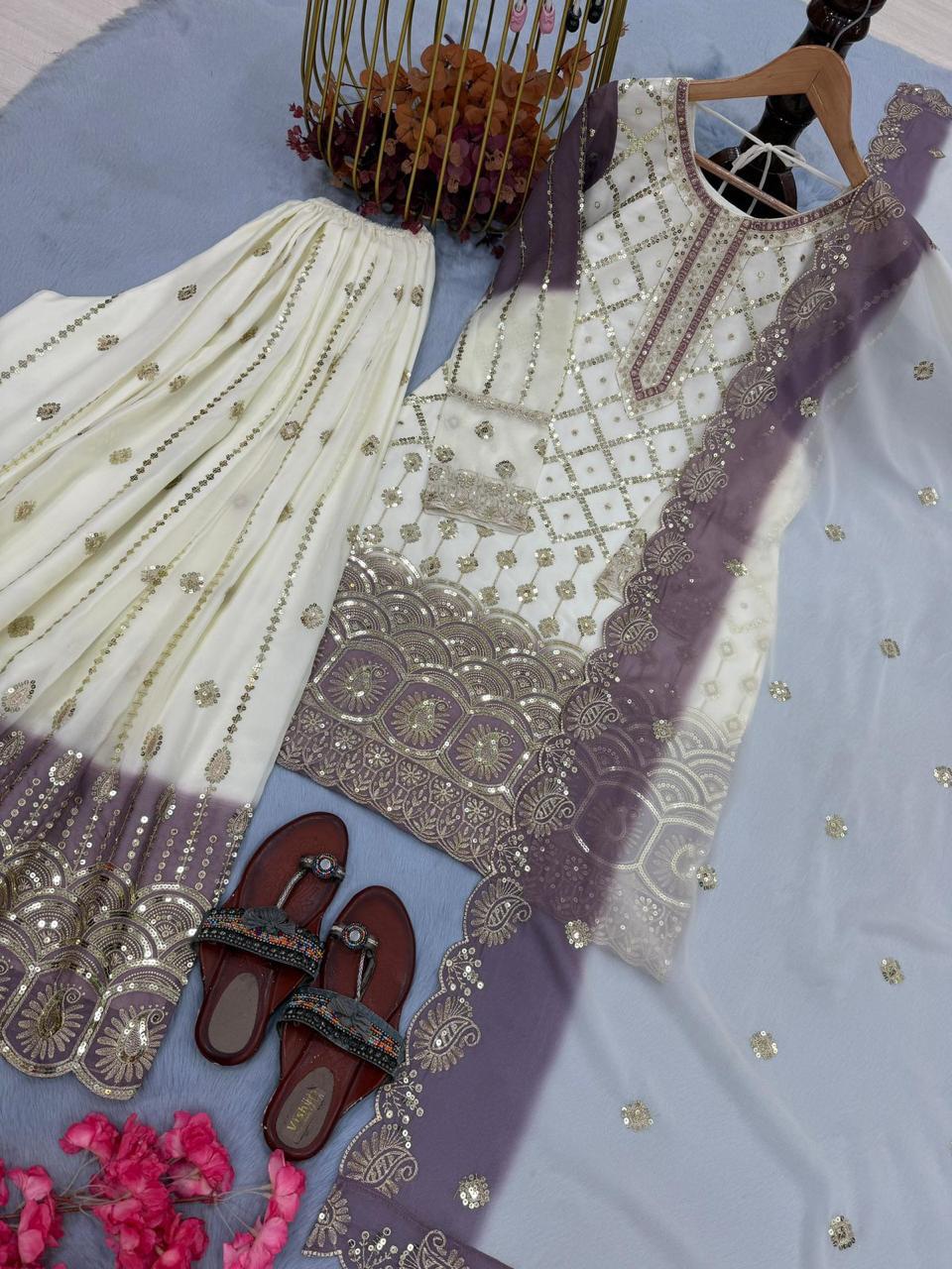 Designer Georgette Palazzo Set