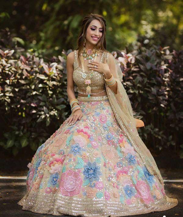 NEW DESIGNER BRIDAL WRAT HEAVY WORK LEHENGAS