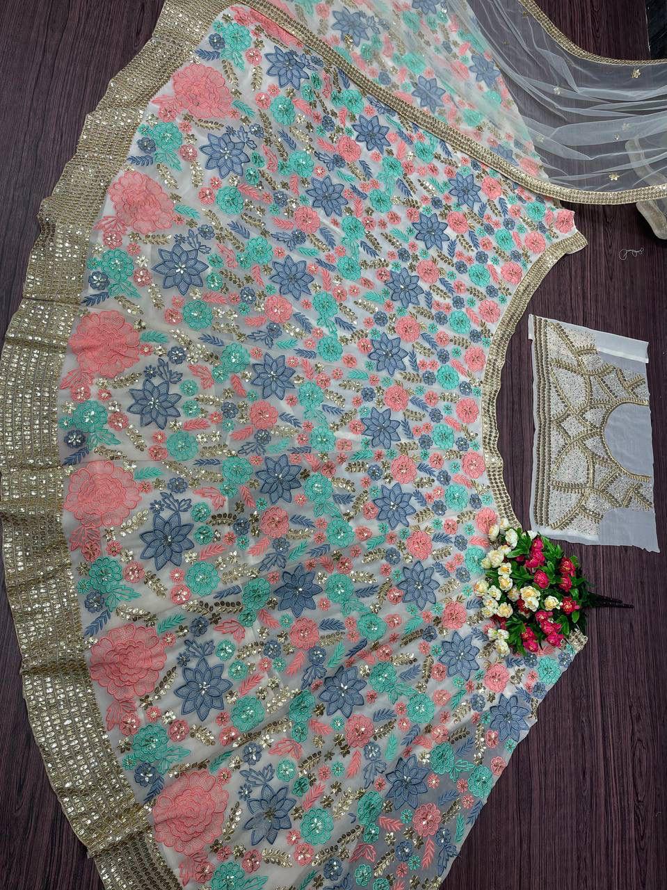 NEW DESIGNER BRIDAL WRAT HEAVY WORK LEHENGAS