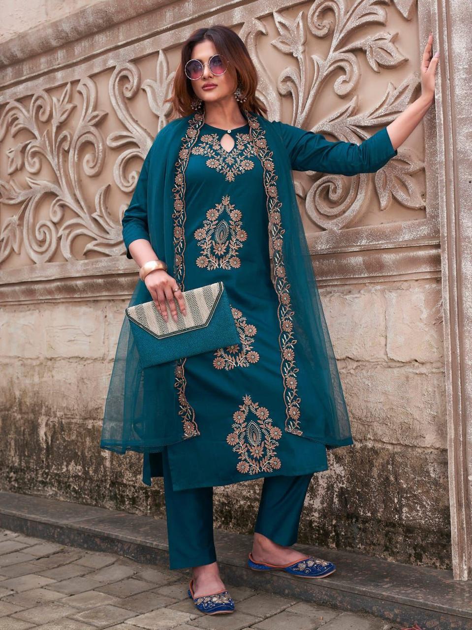 PURE VISCOSE REYON SLUB KURTA SETS