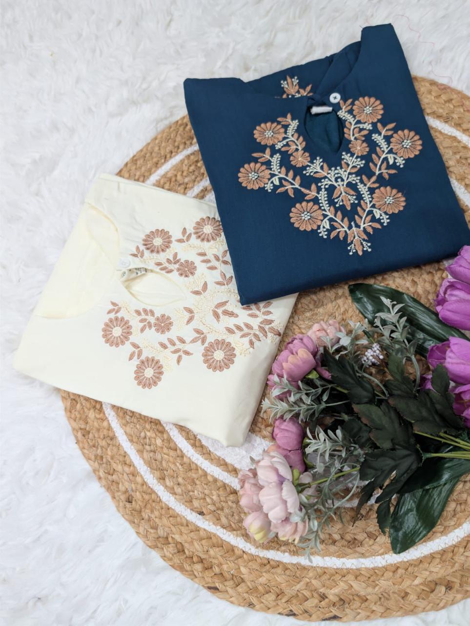 PURE VISCOSE REYON SLUB KURTA SETS